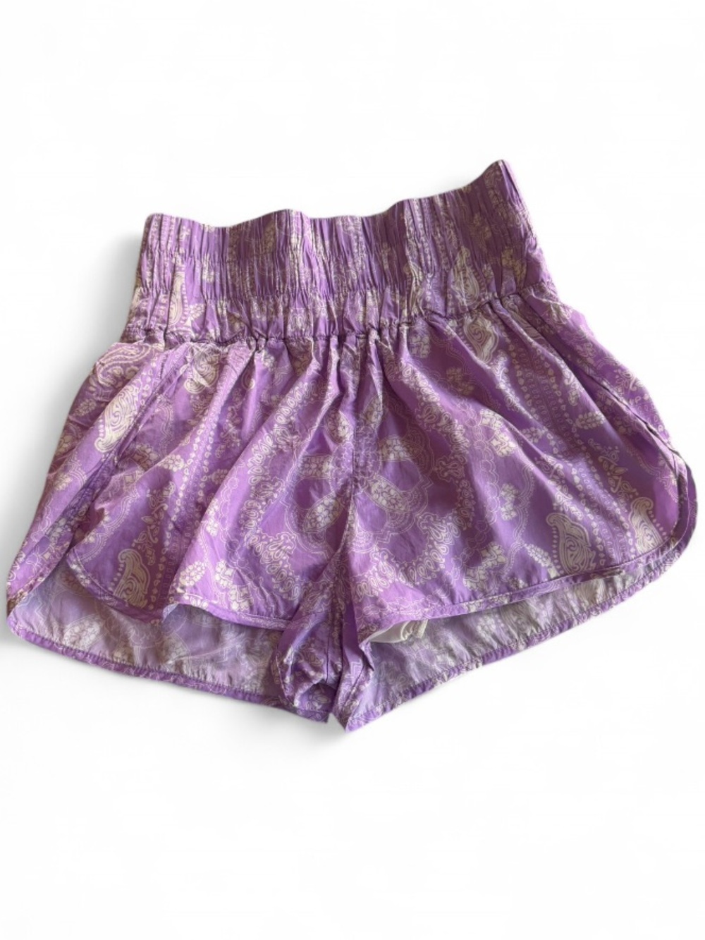 Free People The Way Home Shorts - Lavender Paisley Kerchief Print Size Large